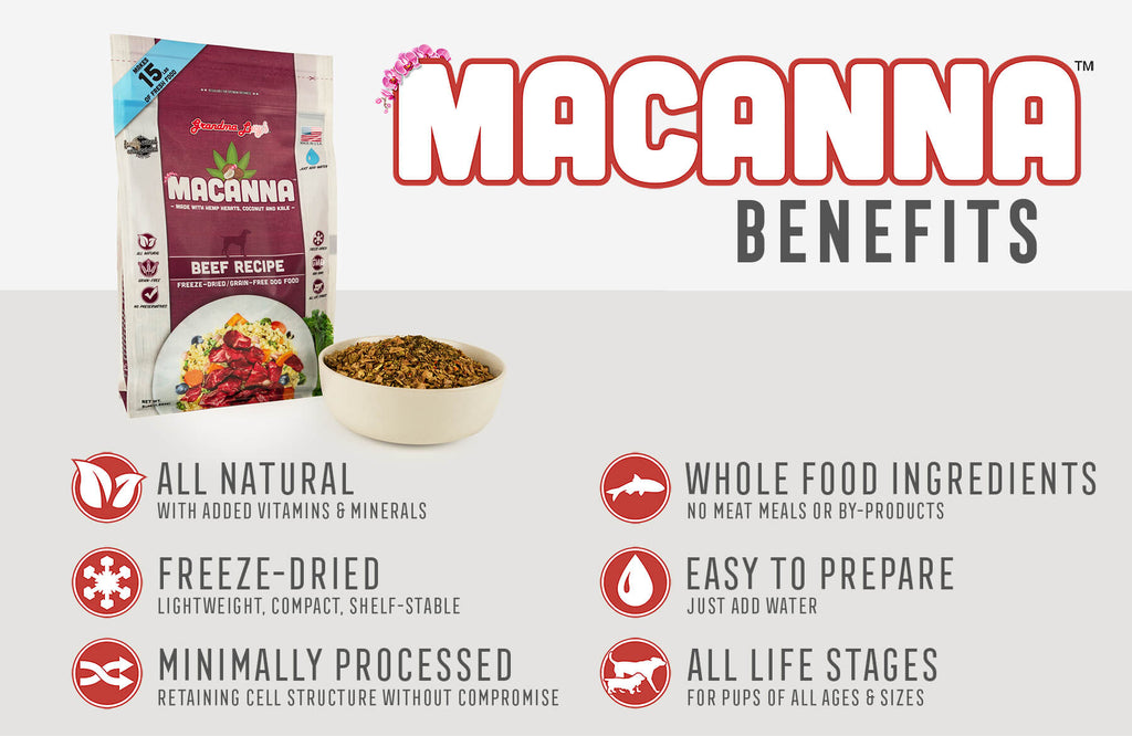 Macanna Benefits: All Natural, Freeze-Dried, Minimally Processed, Whole Food Ingredients, Easy To Prepare, All Life Stages