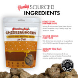 Quality sourced ingredients: Long term partnerships, USDA approved & inspected meat, quality you can trust.
