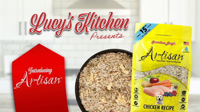 Grandma Lucy's Artisan freeze-dried dog food instructional video.