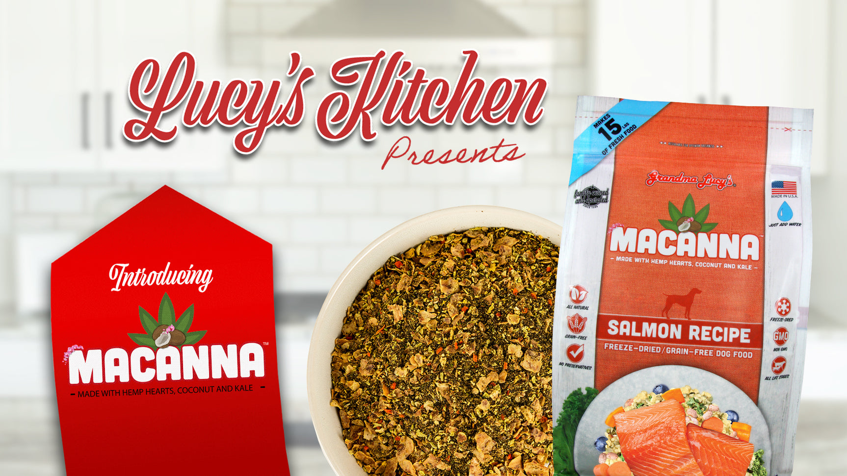 Grandma Lucy's Macanna freeze-dried dog food instructional video.