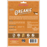 Back of Grandma Lucy's limited edition pumpkin pie organic oven-baked dog treat bag, featuring nutritional information and a ingredients list
