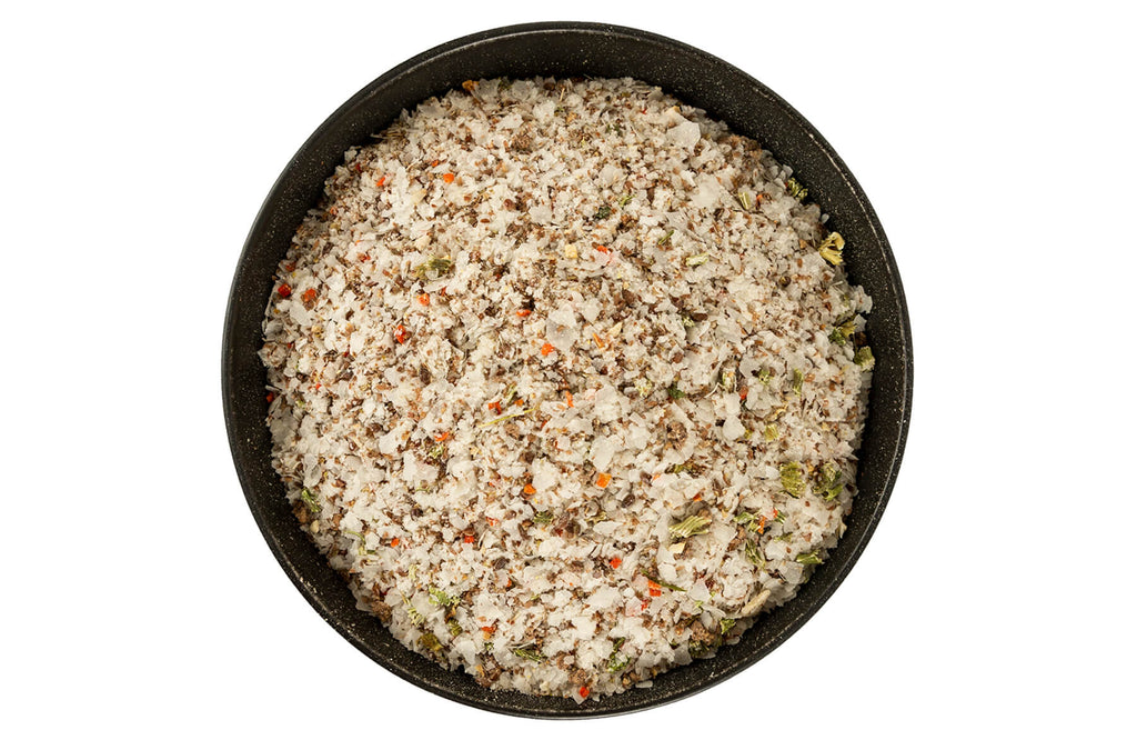  Artisan venison dog food in bowl