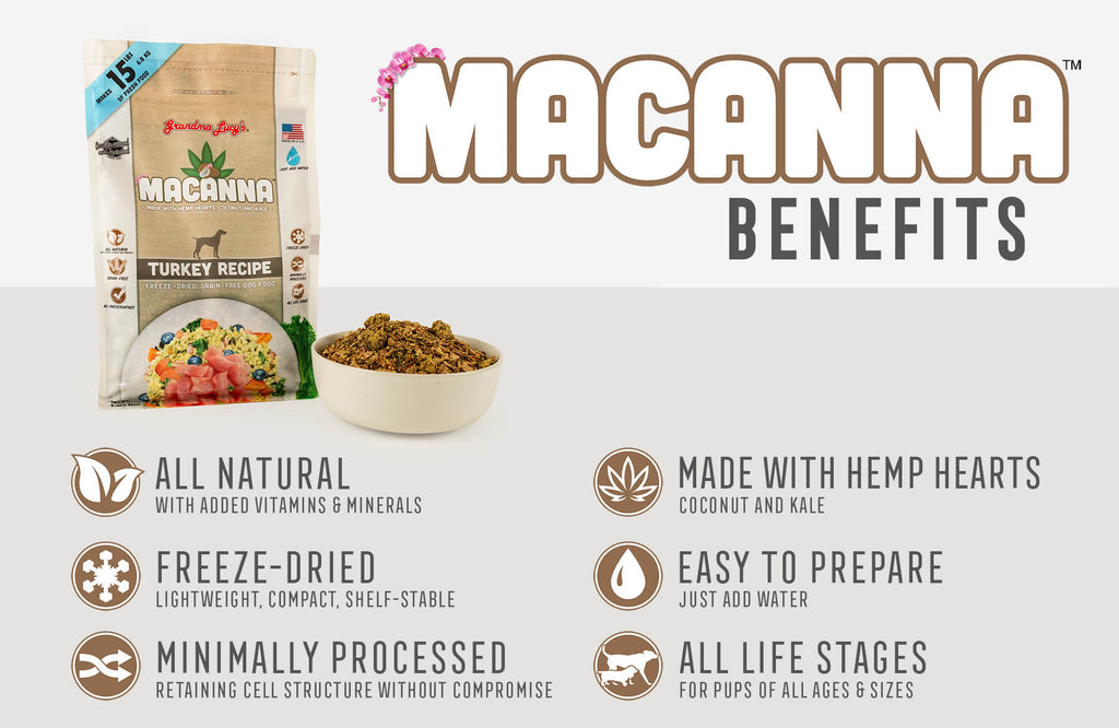 Macanna Benefits: All Natural, Freeze-Dried, Minimally Processed, Made with Hemp Hearts, Easy To Prepare, All Life Stages