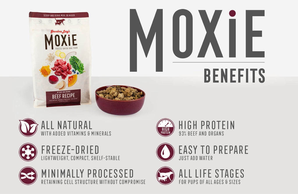 Moxie Benefits: All Natural, Freeze-Dried, Minimally Processed, High Protein, Easy To Prepare, All Life Stages