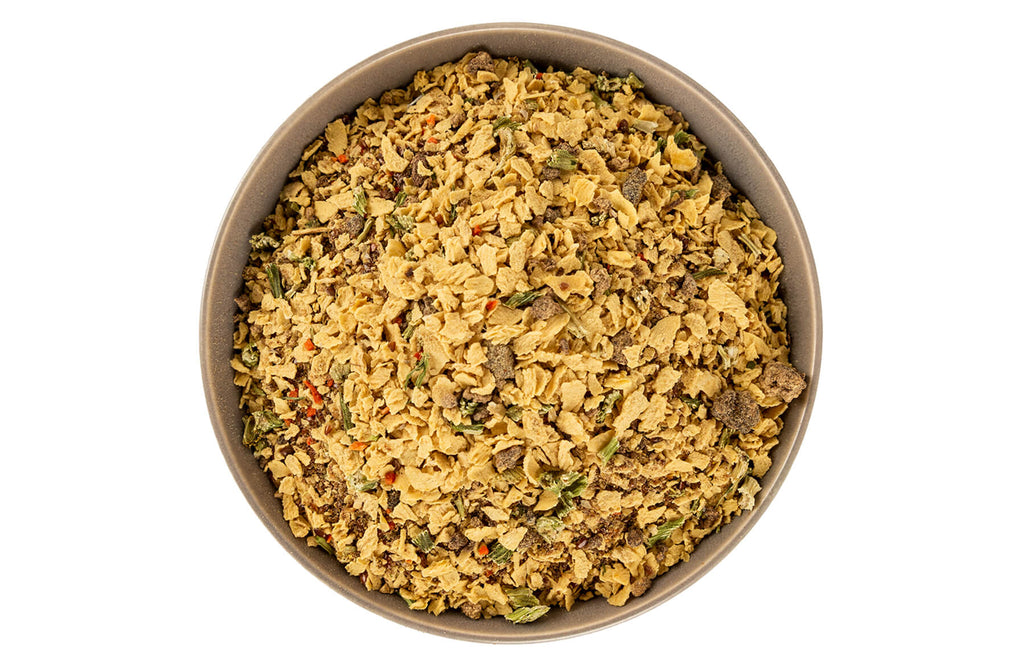 Grandma Lucy's Pureformance rabbit dog food in a bowl.