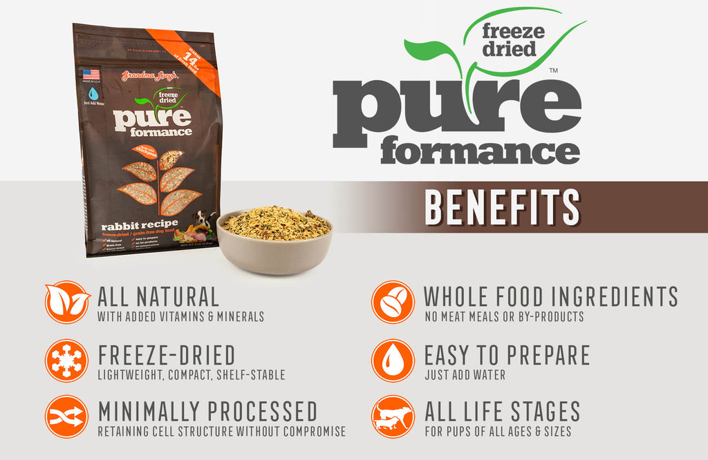 Pureformance Benefits: All Natural, Freeze-Dried, Minimally Processed, Made with Chickpeas, Easy To Prepare, All Life Stages